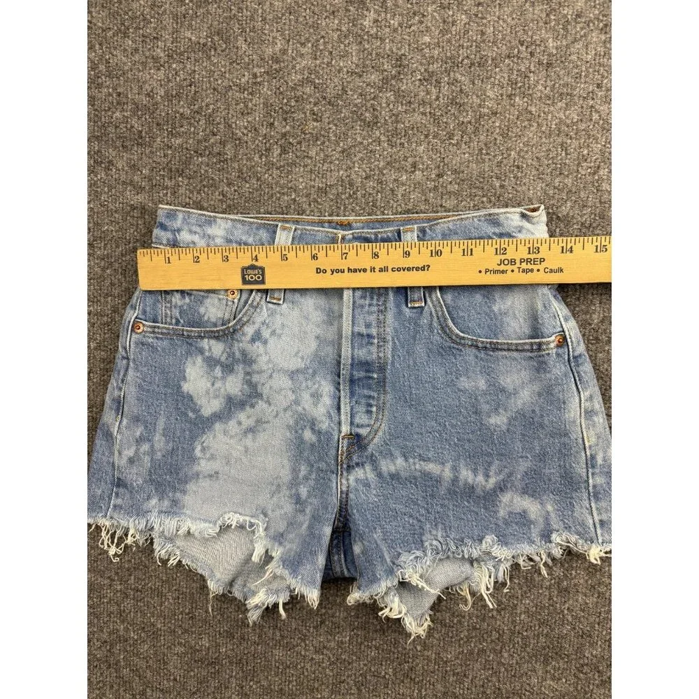 Levi's Denim Shorts Womens 25 Button Fly Cutoff‎ Raw Hem Acid Wash 56327-0055